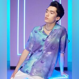 Our Universe Star Wars Rebels Cloud Woven Button-up Her Universe Ghost